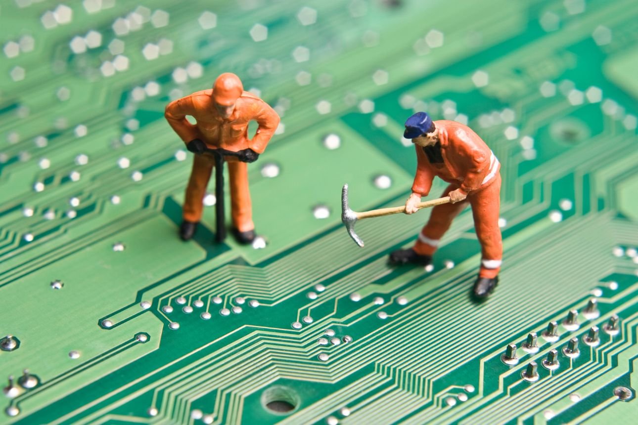 Refurbished electronic device prepared for resale after inspection and cleaning